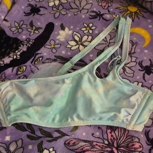 Xhilaration Sky Blue Asymmetrical Swim Top